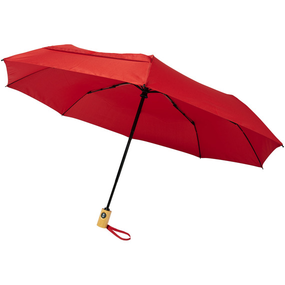 Parapluie en PET recyclé pliable 21" à ouverture/fermeture automatique Bo publicitaire Parapluie en PET recyclé pliable 21" à ouverture/fermeture automatique Bo publicitaire