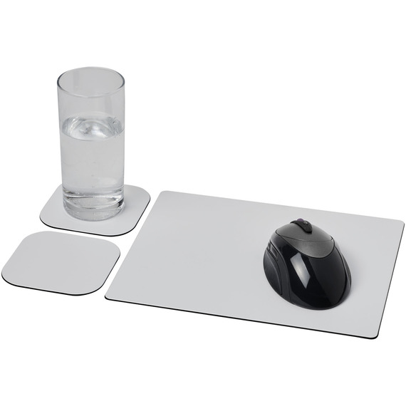 Ensemble de tapis de souris et de dessous de verre Brite-Mat® 3 publicitaire