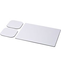 Ensemble de tapis de souris et de dessous de verre Brite-Mat® 3 publicitaire