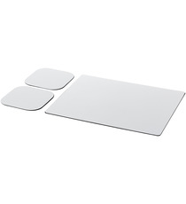 Ensemble de tapis de souris et de dessous de verre Brite-Mat® 3 publicitaire