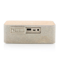 Enceinte 5W avec chargeur à induction en fibre de paille publicitaire Enceinte 5W avec chargeur à induction en fibre de paille publicitaire