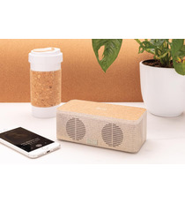 Enceinte 5W avec chargeur à induction en fibre de paille publicitaire