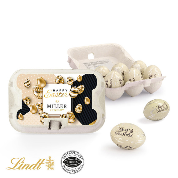 Boîte d'œufs de Pâques chocolat Lindt personnalisable fabriquée en Europe