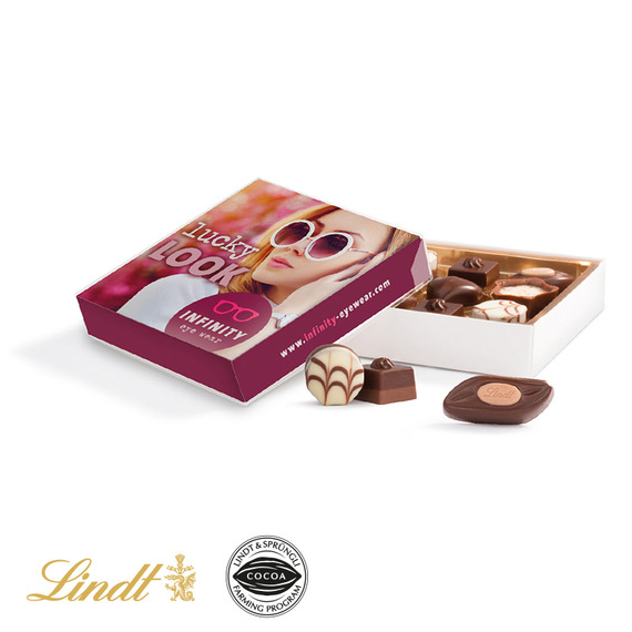 Coffret cadeau chocolats Lindt personnalisé Mini Pralinés