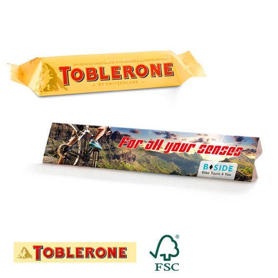 Boîte pyramide avec mini Toblerone Personnalisé, publicité et promotionnel