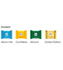 Calendrier de l'avent Ritter Sport personnalisable Mini bar QUADRETTIES