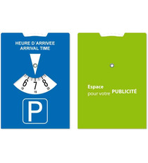 Disque de stationnement publicitaire personnalisé Européen 11 x 15 cm