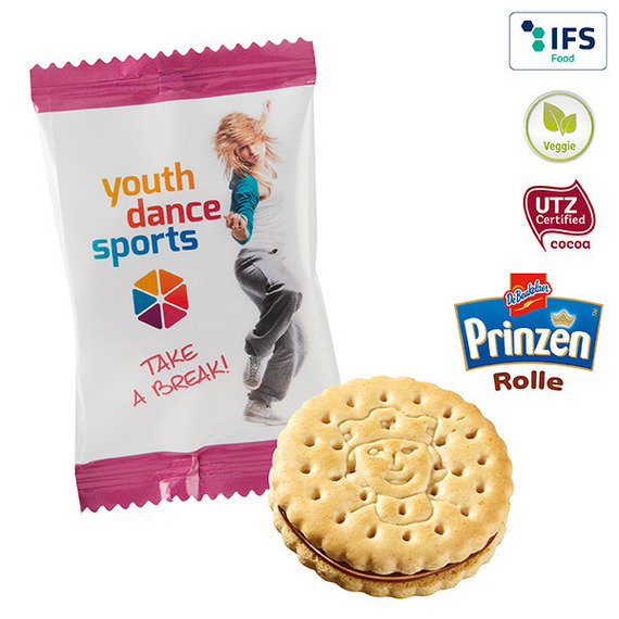 Mini biscuit Prince personnalisé emballage transparent