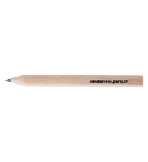 Crayon de papier personnalisable en bois sans vernis 8.7 cm