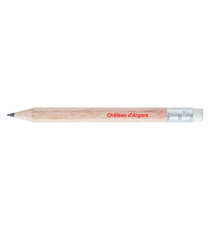 Crayon de papier personnalisable en bois sans vernis 8.7 cm