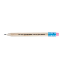 Crayon de papier personnalisable en bois sans vernis 8.7 cm