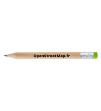 Crayon de papier personnalisable en bois sans vernis 8.7 cm