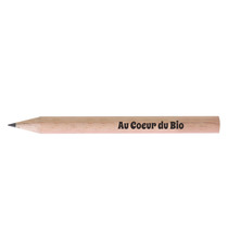 Crayon publicitaire en bois rond sans vernis 8.7 cm