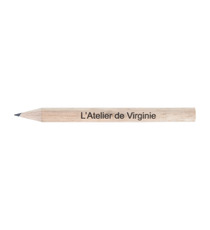Crayon publicitaire en bois rond sans vernis 8.7 cm