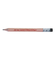 Crayon publicitaire en bois rond sans vernis 8.7 cm