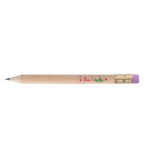 Crayon publicitaire en bois rond sans vernis 8.7 cm