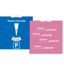 Disque de stationnement personnalisé carton