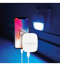 Lampe veilleuse publicitaire automatique et chargeur 2 USB