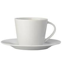 Tasse et sous-tasse publicitaire Milano 18cl porcelaine fabriqué Europe