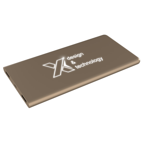 Powerbank publicitaire logo lumineux SCX Design Slim