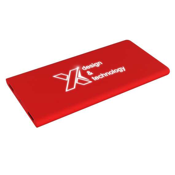 Powerbank publicitaire logo lumineux SCX Design Slim