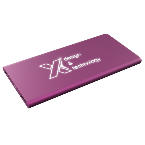 Powerbank publicitaire logo lumineux SCX Design Slim