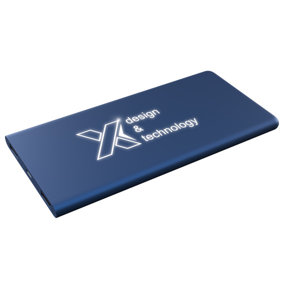 Powerbank publicitaire logo lumineux SCX Design Slim