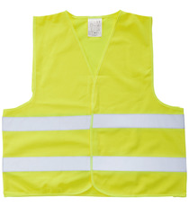 Gilet publicitaire de sécurité jaune avec étui express