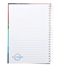 Carnet publicitaire Wire-o A4 avec couverture rigide