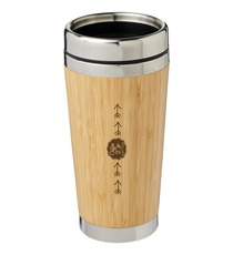 Gobelet publicitaire 450 ml avec extérieur en bambou Bambus