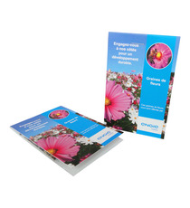 Sachet publicitaire cavalier allongé fleurs  70x105 mm