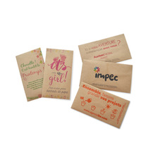 Sachet publicitaire de graines Kraft brun 70x120 mm