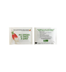 Sachet publicitaire de graines 82x110 mm 1 coul