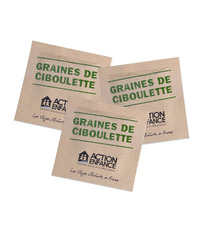 Sachet publicitaire de graines 55x55 mm 1 coul