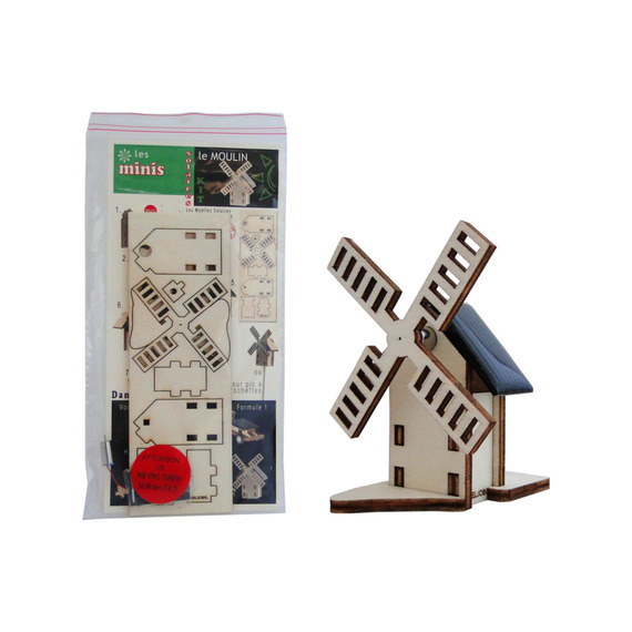 Mini moulin publicitaire en bois - 9cm