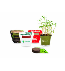 Kit publicitaire Jardin Ecolo - pot paille de riz couleur