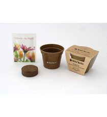 Kit publicitaire Jardin Ecolo - pot biodégradable  paille de riz