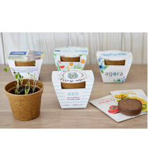 Kit publicitaire Jardin Ecolo - pot biodégradable  paille de riz