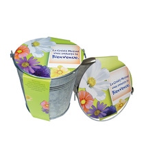 Kit publicitaire de semis - pot zinc 12 cm