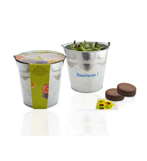 Kit publicitaire de semis - pot zinc 12 cm