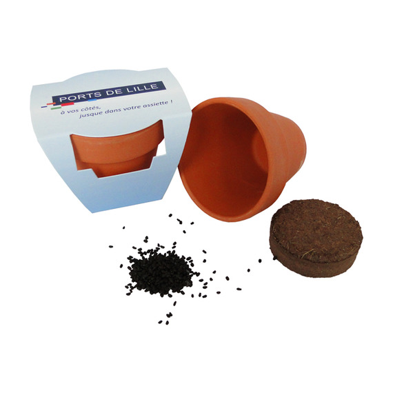 Kit publicitaire de plantation terre cuite  6 cm