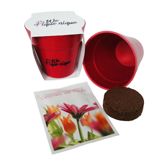 Kit publicitaire de plantation Pot Biodégradable Bambou