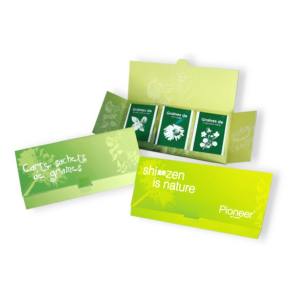 Coffret publicitaire 3 sachets de graines