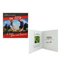 Carte publicitaire 2 volets sachet de graines