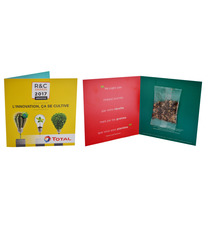 Carte publicitaire 2 volets sachet de graines