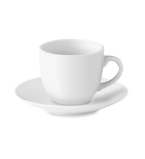 Tasse expresso publicitaire et soucoupe en porcelaine Europe