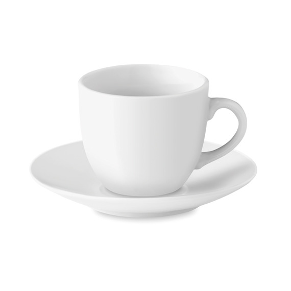 Tasse expresso publicitaire et soucoupe en porcelaine Europe