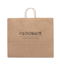 Sac en papier kraft personnalisable Express Made in Europe 400 x 340 x 110 mm