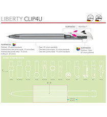 Stylos publicitaires Senator Liberty Clip4U