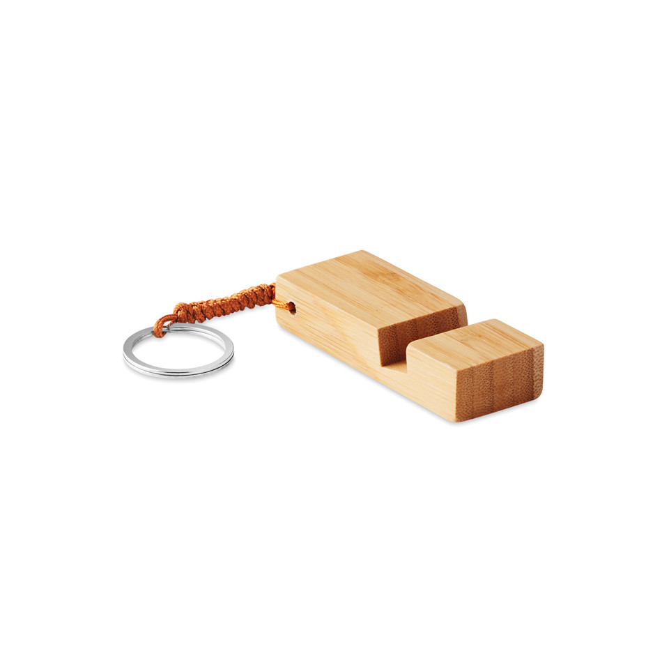Porte-clés support téléphone en bambou personnalisé Express
